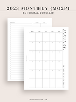 M114_2023 | 2023 Monthly Planner Printable Template (MO2P)