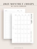 M114_2023 | 2023 Monthly Planner Printable Template (MO2P)