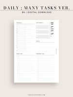 D114 | Daily Schedule Planner, Work & Personal Task Ver.