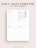 D114 | Daily Schedule Planner, Work & Personal Task Ver.