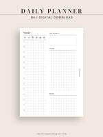 D111_DO1P | Day on a Page, Daily Planner Printable Inserts Template
