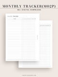 T128 | Monthly Goal & Habit Tracker, MO2P