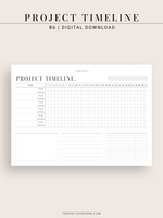 M115 | Monthly Project Timeline Template, Business Planner