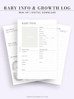 N112 | Baby Info & Growth Log & Vaccination Records Template