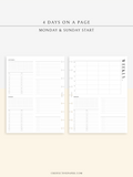 W117 | WO4P, Weekly 24-hour Schedule, To-do List Planner Template