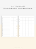 M120 | Basic Monthly Planner, MO2P