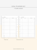 T101 | Goal Setting Planner Bundle Template for Business and Personal