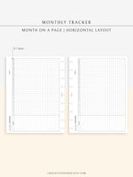 T101_M | Monthly Goal & Habit Tracker Template