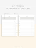 N116 | List-Type Inbox for Task, To-do, Project and Checklist