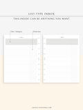 N116 | List-Type Inbox for Task, To-do, Project and Checklist