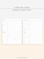 W117 | WO4P, Weekly 24-hour Schedule, To-do List Planner Template