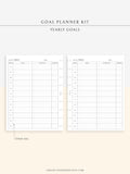 T101 | Goal Setting Planner Bundle Template for Business and Personal