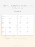 N113 | Personal Information & Medical Log Template