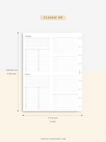 W117 | WO4P, Weekly 24-hour Schedule, To-do List Planner Template