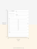 M108 | Monthly Overview, Month on a Page Printable Planner Inserts