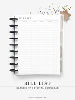 N119-L | Bill & Subscription List
