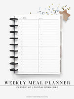 T108 | Weekly Meal Planner & Grocery Shopping List