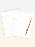 M111 | Horizontal Monthly Planner Printable Inserts, Month on a Page