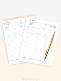 D108 | Daily Study Planner Inserts Printable Template