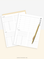 W117 | WO4P, Weekly 24-hour Schedule, To-do List Planner Template