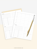 W117 | WO4P, Weekly 24-hour Schedule, To-do List Planner Template