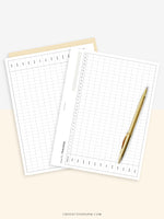 Y107 | Yearly Tracker, Habit Tracking Template