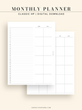 M120 | Basic Monthly Planner, MO2P