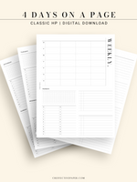 W117 | WO4P, Weekly 24-hour Schedule, To-do List Planner Template