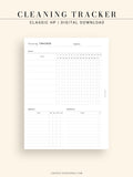 T120 | Monthly+Weekly+Daily Cleaning Tracker, Home Management