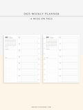 W108_01G_WO1P_2023 | 2023 Dated Weekly Planner Inserts Printable Template