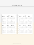 Y104_2023 | 2023 Calendar Planner Inserts Printable