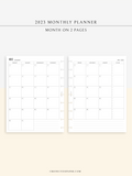 M110_2023 | 2023 Monthly Planner Printable Inserts Template