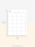 M101 | Basic Monthly Planner Printable Inserts for Minimalist