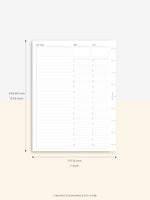 W112 | To-do List Type Weekly Schedule Planner Printable Inserts