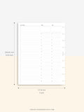 W112 | To-do List Type Weekly Schedule Planner Printable Inserts