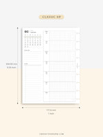 W108_01G_WO1P_2023 | 2023 Dated Weekly Planner Inserts Printable Template
