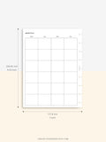 M101 | Basic Monthly Planner Printable Inserts for Minimalist