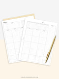 M106_L | Monthly Planner with 31 Days Habit Tracker Printable Inserts