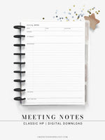 N105 | Meeting Notes Template