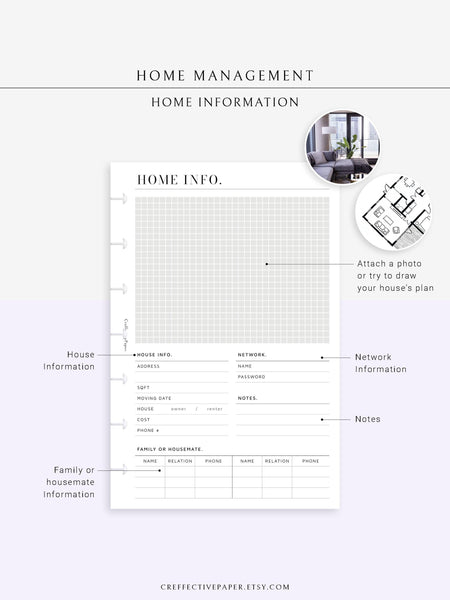 N115 | Home Management & House Maintenance Log – CreffectivePaper