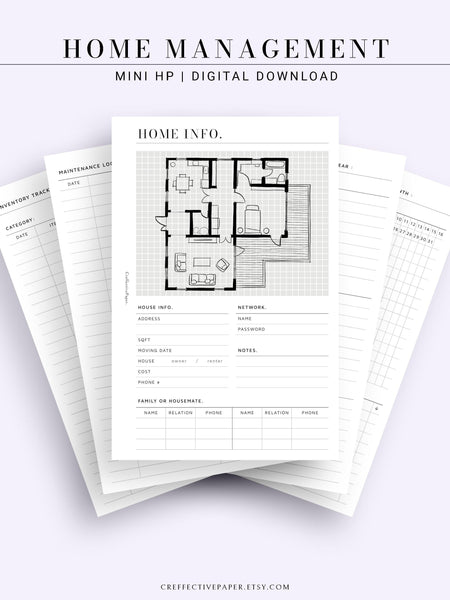 N115 | Home Management & House Maintenance Log – CreffectivePaper