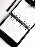 M111 | Horizontal Monthly Planner Printable Inserts, Month on a Page
