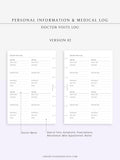 N113 | Personal Information & Medical Log Template