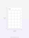 M101 | Basic Monthly Planner Printable Inserts for Minimalist
