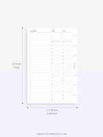 W112 | To-do List Type Weekly Schedule Planner Printable Inserts