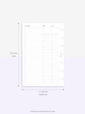 W112 | To-do List Type Weekly Schedule Planner Printable Inserts