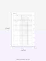 M106_G | Monthly Planner with 31 Days Habit Tracker Printable Inserts