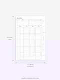 M106_G | Monthly Planner with 31 Days Habit Tracker Printable Inserts