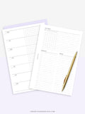 W110 | Week on 2 Pages, Weekly Planner & Tracker & Checklist