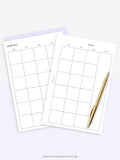 M101 | Basic Monthly Planner Printable Inserts for Minimalist